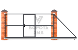 Откатные ворота труба 2200×3200 ЗМК-7667