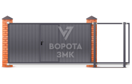 Ворота откатные сэндвич 1750×2000 ЗМК-7825