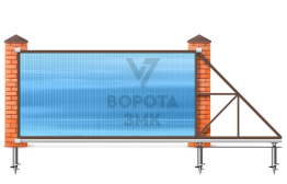 Откатные ворота 3500×2000 ЗМК-7154
