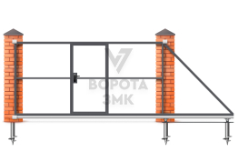 Откатные ворота 7 метров 7000×2400 ЗМК-8089