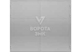 Утепленные промышленные распашные ворота 5000×5000 ЗМК-4892