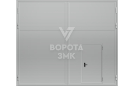 Противопожарные ворота с калиткой EI-30 3000×2500 ЗМК-4882
