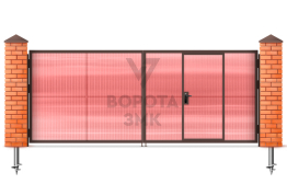 Распашные ворота Trend Alutech 2250×2500 ЗМК-9647